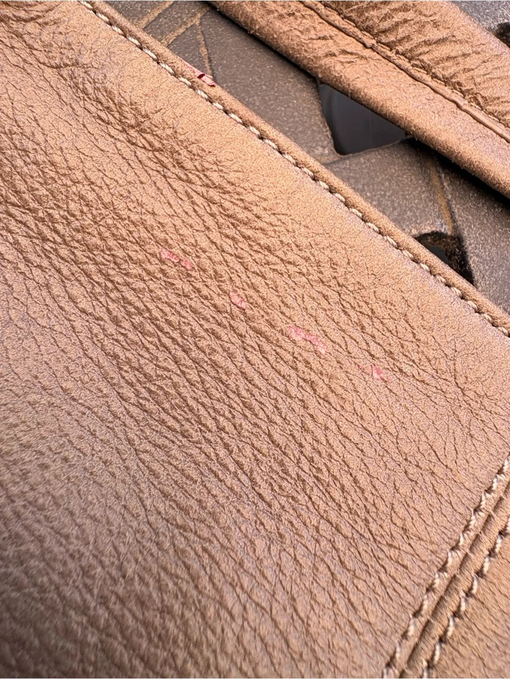Andrew Marc Tan Pebbled Leather Hobo Shoulder Bag